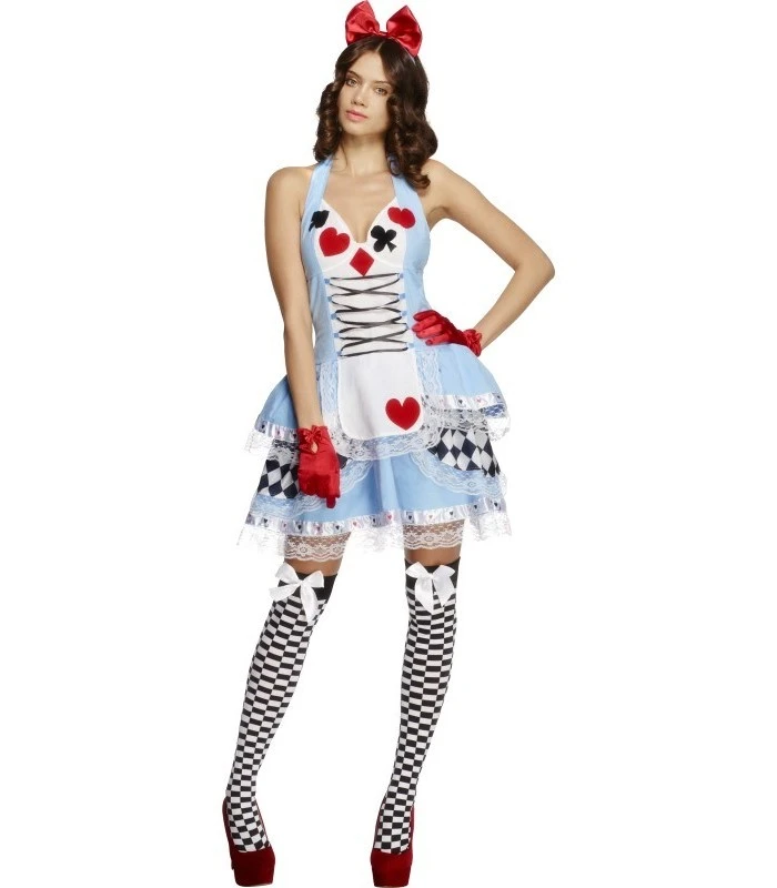 Fever Miss Wonderland Costume, Blue 1 Fever Miss Wonderland Costume, Blue