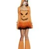 Fever Pumpkin Costume Tutu Dress, Orange