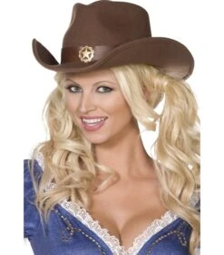 Fever Wild West Cowboy Hat, Brown