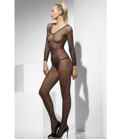 Fishnet Body Stocking, Black
