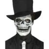 Smiffys Make-Up FX, Foam Latex Skeleton Face, Whit