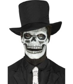 Smiffys Make-Up FX, Foam Latex Skeleton Face, Whit