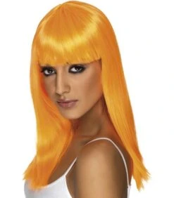 Glamourama Wig, Neon Orange