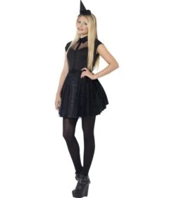 Glitter Witch Costume, Black