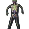 Glow In The Dark Skeleton Costume, Multi-Coloured