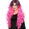 Gothic Glamour Wig, Neon Pink