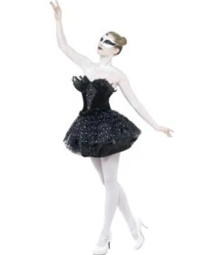 Gothic Swan Masquerade Costume, Black