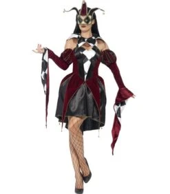 Gothic Venetian Harlequin Costume, Black
