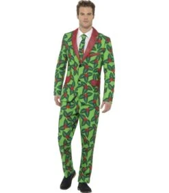 Holly Berry Suit, Red & Green