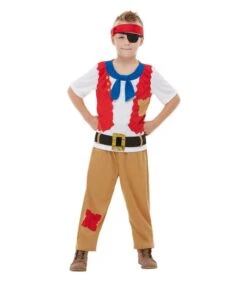 Horrible Histories Pirate Crew Costume, Red