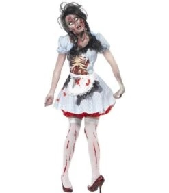 Horror Zombie Countrygirl Costume, Blue
