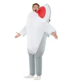 Inflatable Shark Attack Costume, Grey