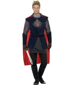 Deluxe King Arthur Costume, Black