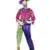 Kolorful Killer Klown Costume, Multi-Coloured