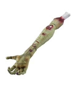 Latex Zombie Rotting Flesh Arm Prop, Green