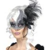 Masquerade Dark Angel Eyemask, Silver & Black