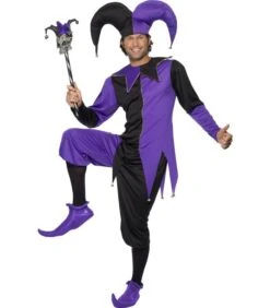Medieval Jester Costume, Purple