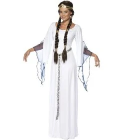 Medieval Maid Costume, White