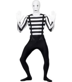 Mime Second Skin Costume, Black