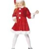 Mini Miss Santa Costume, Red