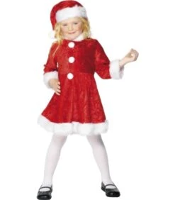 Mini Miss Santa Costume, Red