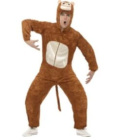 Monkey Costume, Adult, Brown