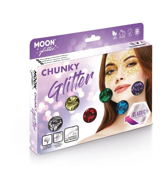 Moon Glitter Classic Chunky Glitter, Assorted 1 Moon Glitter Classic Chunky Glitter, Assorted
