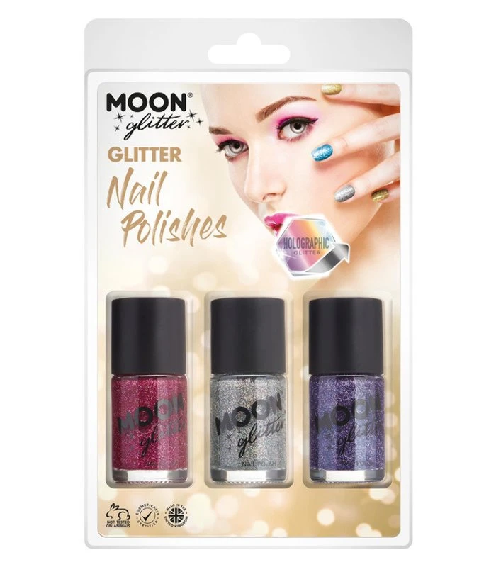 Moon Glitter Holographic Nail Polish, 1 Moon Glitter Holographic Nail Polish,