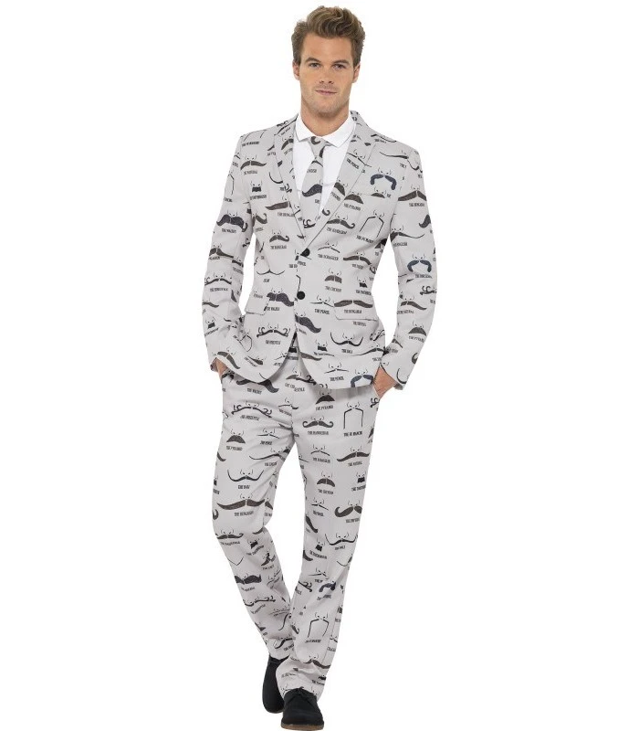 Moustache Suit, Grey 1 Moustache Suit, Grey