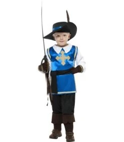 Musketeer Child Costume, Blue