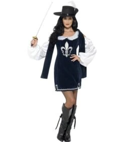 Musketeer Female Costume, Navy