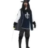 Musketeer Male Costume, With Top, Hat, Navy