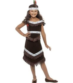 Native American Inspired Girl Costume, Brown