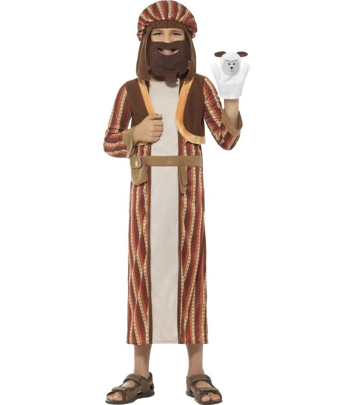 Nativity Shepherd Costume, With Robe, Brown 1 Nativity Shepherd Costume, With Robe, Brown