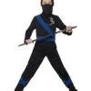 Ninja Assassin Costume, Black & Blue