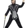 Ninja Costume, Black & Silver