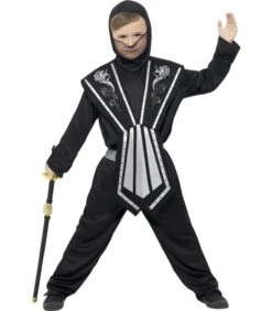 Ninja Costume, Black & Silver