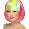 Partyrama Wig, 12 Inch, Neon Pink