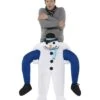 Piggyback Snowman Costume, White