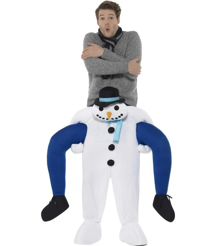 Piggyback Snowman Costume, White 1 Piggyback Snowman Costume, White