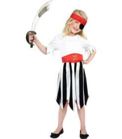 Pirate Girl Costume, Black & White