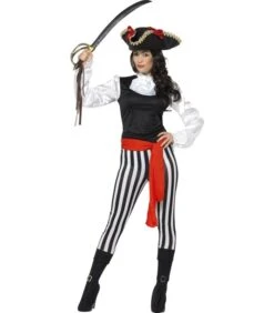 Pirate Lady Costume, With Top, Black