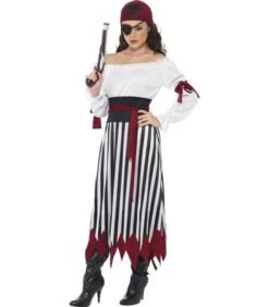 Pirate Lady Costume, Black & White