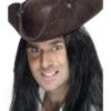 Pirate Tricorn Hat, Brown