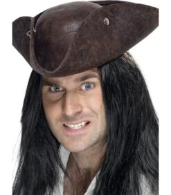Pirate Tricorn Hat, Brown
