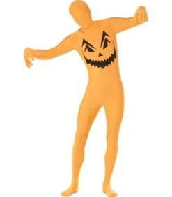 Pumpkin Second Skin Costume, Orange