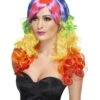 Rainbow Curl Wig, Multi-Coloured