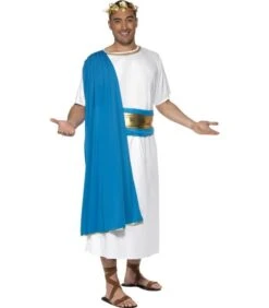 Roman Senator Costume, Blue & White