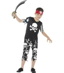 Rotten Pirate Boy Costume, Black & White