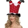 Santa Stuck In Chimney Hat, Red